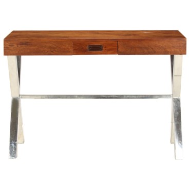 vidaXL Γραφείο 110x50x76cm Μασίφ Ξύλο Ακακίας/Μελί Φινίρισμα 1 τεμ.