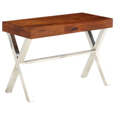 vidaXL Γραφείο 110x50x76cm Μασίφ Ξύλο Ακακίας/Μελί Φινίρισμα 1 τεμ.