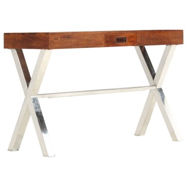 vidaXL Γραφείο 110x50x76cm Μασίφ Ξύλο Ακακίας/Μελί Φινίρισμα 1 τεμ.