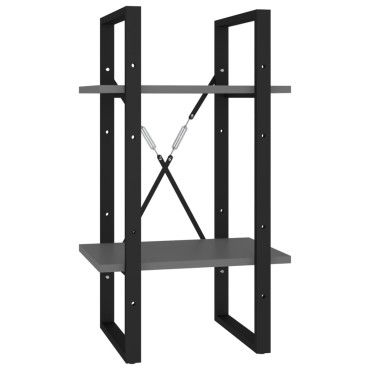 vidaXL Βιβλιοθήκη με 5 Ράφια Γκρι 40x30x175cm από Επεξ. Ξύλο 1 τεμ.
