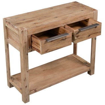 vidaXL Τραπέζι Κονσόλα 82x33x73cm από Μασίφ Ξύλο Ακακίας 1 τεμ.
