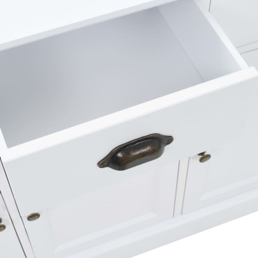 vidaXL Μπουφές με 3 Πόρτες 105x35x77,5cm από MDF και Ξύλο Πεύκου 1 τεμ.