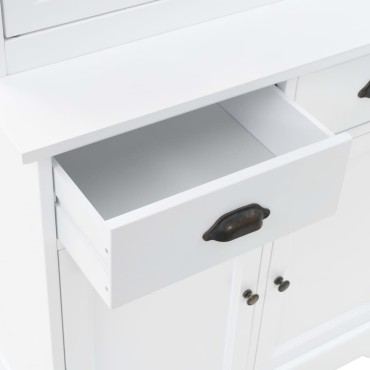 vidaXL Βιτρίνα Σαλονιού με 4 Πόρτες 80x40x180cm MDF και Ξύλο Πεύκου 1 τεμ.