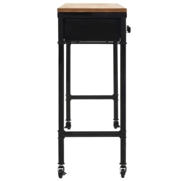vidaXL Τραπέζι Κονσόλα 100x33,5x80cm από MDF και Ξύλο Ελάτης 1 τεμ.