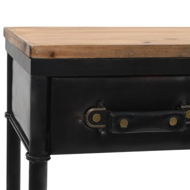 vidaXL Τραπέζι Κονσόλα 100x33,5x80cm από MDF και Ξύλο Ελάτης 1 τεμ.