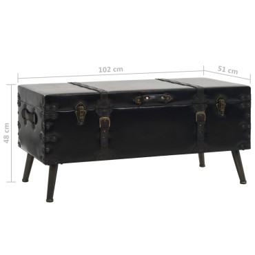 vidaXL Τραπεζάκι Σαλονιού 102x51x48cm από MDF και Ατσάλι 1 τεμ.