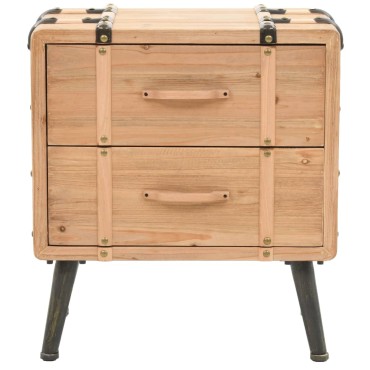 vidaXL Κομοδίνο 50x35x57cm από Μασίφ Ξύλο Ελάτης 1 τεμ.