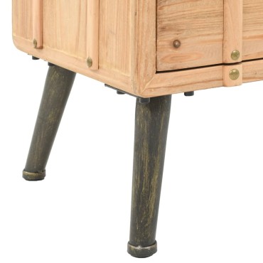 vidaXL Κομοδίνο 50x35x57cm από Μασίφ Ξύλο Ελάτης 1 τεμ.