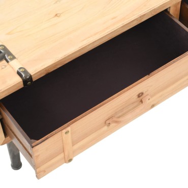 vidaXL Έπιπλο Τηλεόρασης 120x33x35cm από Μασίφ Ξύλο Ελάτης