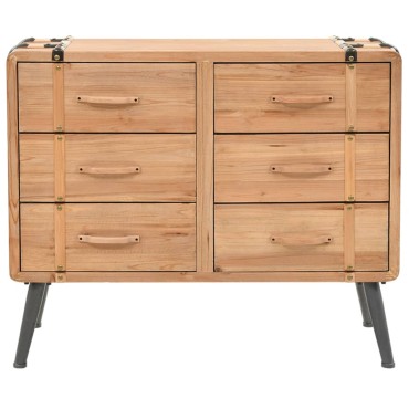 vidaXL Συρταριέρα 91x35x73cm από Μασίφ Ξύλο Ελάτης 1 τεμ.