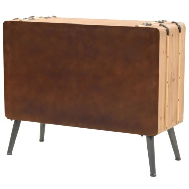 vidaXL Συρταριέρα 91x35x73cm από Μασίφ Ξύλο Ελάτης 1 τεμ.