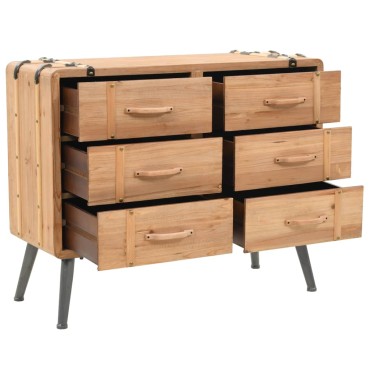 vidaXL Συρταριέρα 91x35x73cm από Μασίφ Ξύλο Ελάτης 1 τεμ.