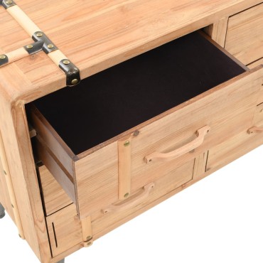 vidaXL Συρταριέρα 91x35x73cm από Μασίφ Ξύλο Ελάτης 1 τεμ.