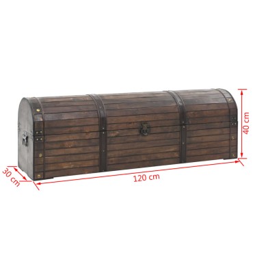 vidaXL Μπαούλο Αποθήκευσης Vintage Στιλ 120x30x40cm Μασίφ Ξύλο 1 τεμ.