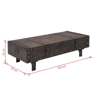 vidaXL Τραπεζάκι Σαλονιού σε Vintage Στιλ 120x55x35cm Κόντρα πλακέ 1 τεμ.