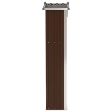 vidaXL Αποθήκη Κήπου Καφέ 116x45x175 εκ. από Γαλβανισμένο Ατσάλι