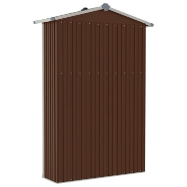 vidaXL Αποθήκη Κήπου Καφέ 116x45x175 εκ. από Γαλβανισμένο Ατσάλι