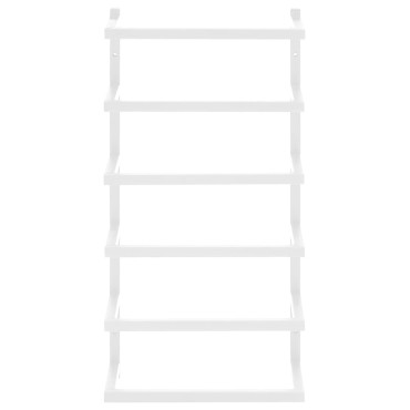 vidaXL Βάση για Πετσέτες Επιτοίχια Λευκή 24 x 12 x 48 εκ. Ατσάλινη