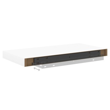vidaXL Ράφι Τοίχου Δρυς/Άσπρο 50x23x3,8cm MDF 1 τεμ.
