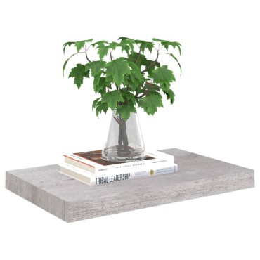 vidaXL Ράφια Τοίχου 2 τεμ. Γκρι Σκυροδέματος 50x23x3,8cm MDF