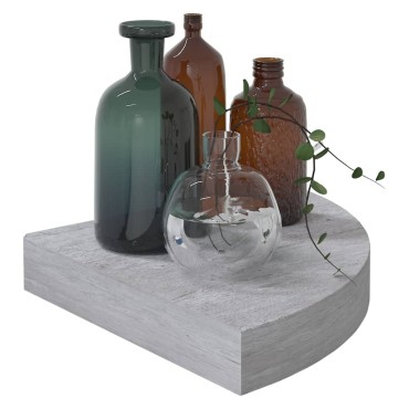 vidaXL Ράφι Τοίχου Γωνιακό Δρυς/Λευκό 25x25x3,8cm από MDF 1 τεμ.