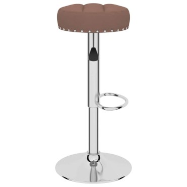 vidaXL Σκαμπό Μπαρ 2 τεμ. Καφέ Υφασμάτινα 38,5x38,5x(63-83)cm