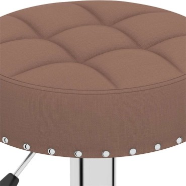 vidaXL Σκαμπό Μπαρ 2 τεμ. Καφέ Υφασμάτινα 38,5x38,5x(63-83)cm