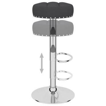 vidaXL Σκαμπό Μπαρ 2 τεμ. Μαύρα Υφασμάτινα 38,5x38,5x(63-83)cm