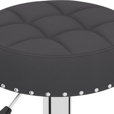 vidaXL Σκαμπό Μπαρ 2 τεμ. Μαύρα Υφασμάτινα 38,5x38,5x(63-83)cm