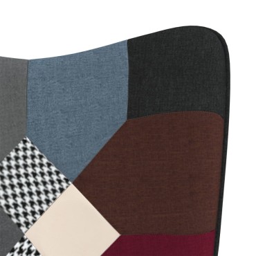 vidaXL Πολυθρόνα Κουνιστή Σχέδιο Patchwork Υφασμάτινη 61x78x98cm 1 τεμ.