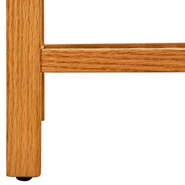 vidaXL Παπουτσοθήκη με 3 Ράφια 50x27x60cm από Μασίφ Ξύλο Δρυός