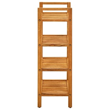 vidaXL Παπουτσοθήκη με 4 Ράφια 50x27x80cm από Μασίφ Ξύλο Δρυός