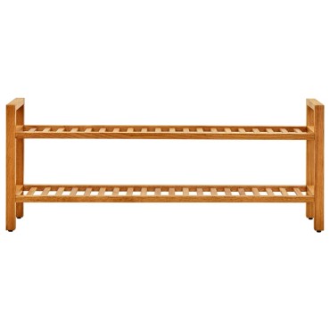 vidaXL Παπουτσοθήκη με 2 Ράφια 100x27x40cm από Μασίφ Ξύλο Δρυός