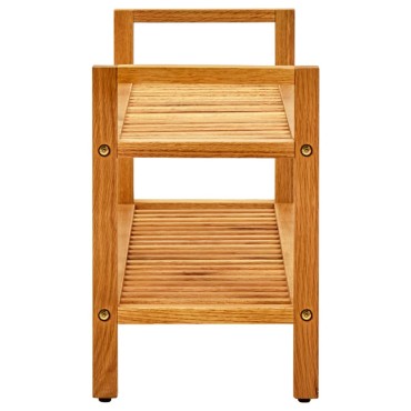 vidaXL Παπουτσοθήκη με 2 Ράφια 100x27x40cm από Μασίφ Ξύλο Δρυός