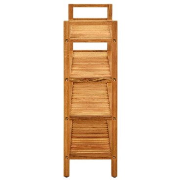 vidaXL Παπουτσοθήκη με 4 Ράφια 100x27x80cm από Μασίφ Ξύλο Δρυός