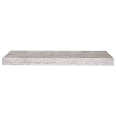 vidaXL Ράφι Τοίχου Γκρι Σκυροδέματος 60x23,5x3,8cm από MDF 1 τεμ.