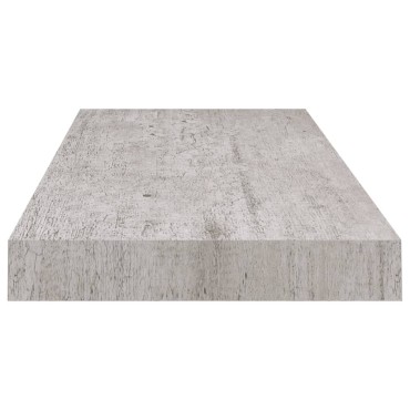 vidaXL Ράφι Τοίχου Γκρι Σκυροδέματος 60x23,5x3,8cm από MDF 1 τεμ.