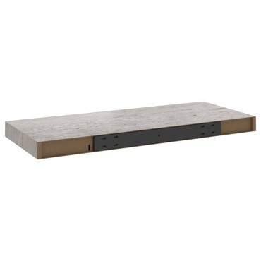 vidaXL Ράφι Τοίχου Γκρι Σκυροδέματος 60x23,5x3,8cm από MDF 1 τεμ.