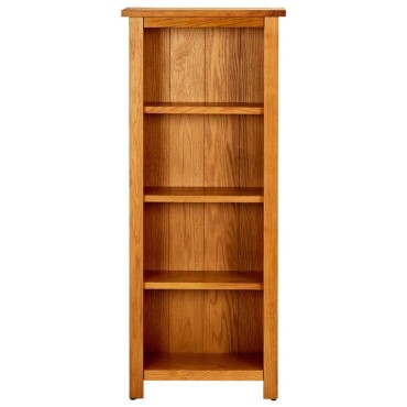 vidaXL Βιβλιοθήκη με 4 Επίπεδα 45x22x110cm από Μασίφ Ξύλο Δρυός 1 τεμ.