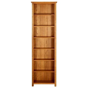 vidaXL Βιβλιοθήκη με 7 Επίπεδα 60x22x200cm από Μασίφ Ξύλο Δρυός 1 τεμ.