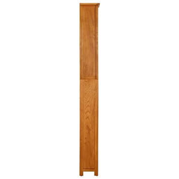 vidaXL Βιβλιοθήκη με 7 Επίπεδα 60x22x200cm από Μασίφ Ξύλο Δρυός 1 τεμ.
