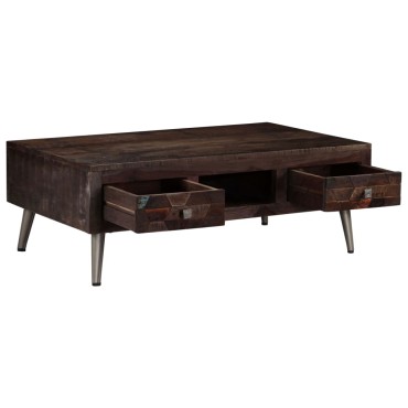 vidaXL Τραπεζάκι Σαλονιού 100x60x35cm από Μασίφ Ανακυκλωμένο Ξύλο 1 τεμ.