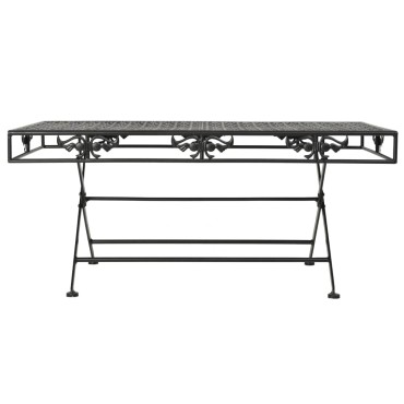 vidaXL Τραπέζι Σαλονιού Πτυσσόμενο Vintage Μαύρο 100x50x45cm Μέταλλο 1 τεμ.