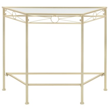 vidaXL Βοηθητικό Τραπέζι Vintage Στιλ Χρυσό 87x34x73cm Μεταλλικό 1 τεμ.