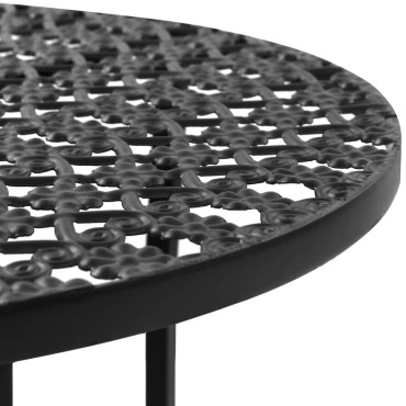 vidaXL Τραπέζι Bistro Μαύρο 40x70cm Μεταλλικό 1 τεμ.