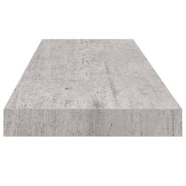 vidaXL Ράφια Τοίχου 2 τεμ. Γκρι Σκυροδέματος 80x23,5x3,8cm MDF