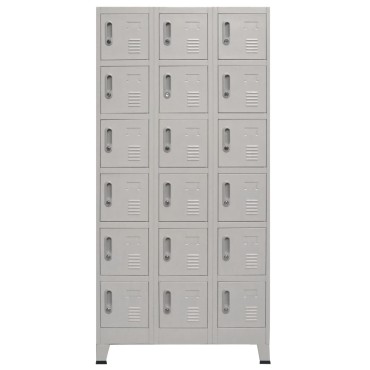 vidaXL Φοριαμός 90x40x180cm Μεταλλικός με 18 Τμήματα 1 τεμ.