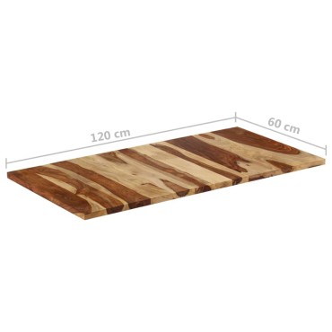 vidaXL Επιφάνεια Τραπεζιού 120x60x(2,5-2,7)cm Μασίφ Ξύλο Ακακίας 1 τεμ.