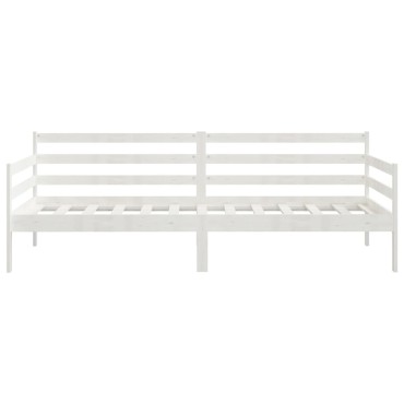 vidaXL Καναπές Κρεβάτι Λευκός 90x200cm από Μασίφ Ξύλο Πεύκου 1 τεμ. - Μονό