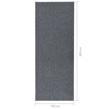 vidaXL Χαλί Διάδρομος / Συλλέκτης Βρωμιάς Γκρι 100x300cm